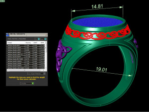 round celtic signet mens ring Modello di stampa 3D