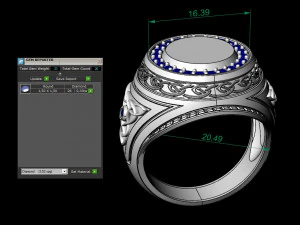 round celtic signet mens ring 3D Print Model
