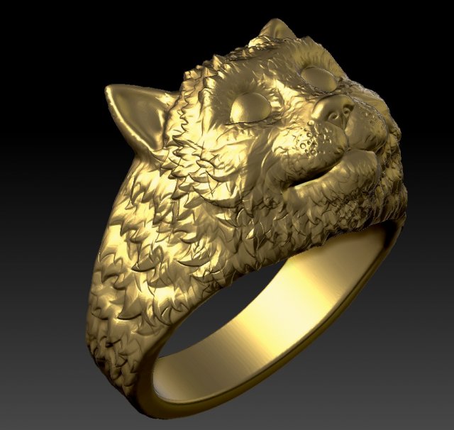 ring the head of a cat 3D Print Model .c4d .max .obj .3ds .fbx .stl .blend 