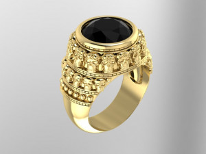 signet ring with sculls 3D 打印模型