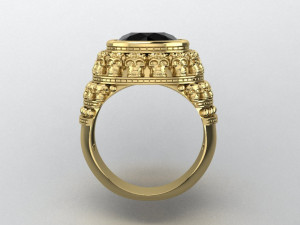 signet ring with sculls 3D 打印模型