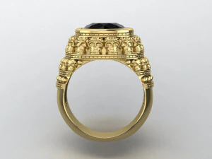 signet ring with sculls 3D Print Model