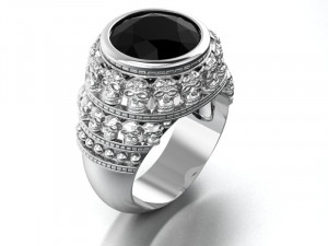 signet ring with sculls 3D 打印模型