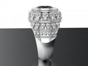 signet ring with sculls 3D 打印模型