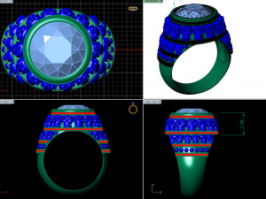 signet ring with sculls 3D 打印模型