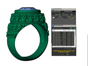 signet ring with sculls 3D Print Model