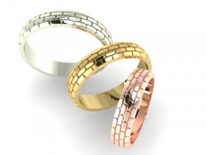 rings brick texture 3 sizes 3D Print Model