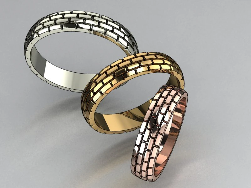 rings brick texture 3 sizes 3D Print Model .c4d .max .obj .3ds .fbx .stl .blend 