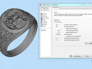 signet ring with heraldic knight and shield 3Dプリントモデル