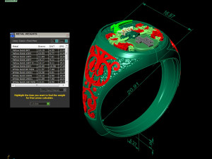 signet ring with heraldic knight and shield 3Dプリントモデル
