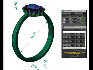 classic ring with an oval stone 3D Print Model