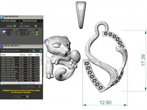 pendant little tiger cub sleeping 3D Print Model
