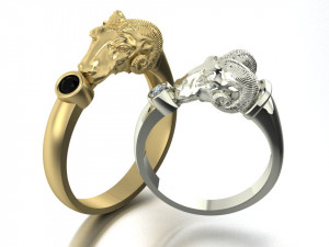 mens ring mouflon 3D-printmodel