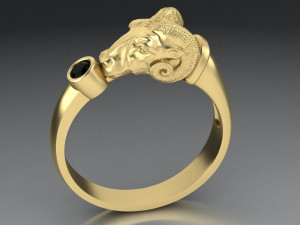 mens ring mouflon 3D-printmodel