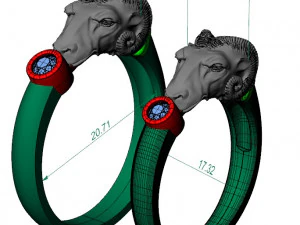 mens ring mouflon 3D Print Model