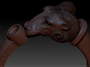 mens ring mouflon 3D-printmodel
