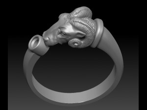 mens ring mouflon 3D-printmodel