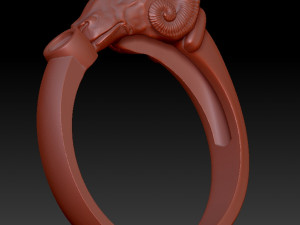 mens ring mouflon 3D-printmodel