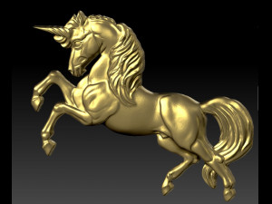ewelry pendant unicorn two sizes Model Cetak 3D