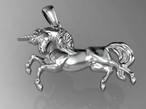 ewelry pendant unicorn two sizes 3D Print Model