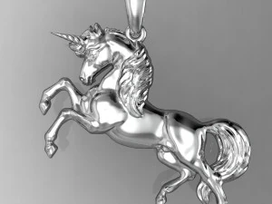 ewelry pendant unicorn two sizes 3D Print Model