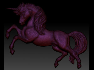 ewelry pendant unicorn two sizes Model Cetak 3D