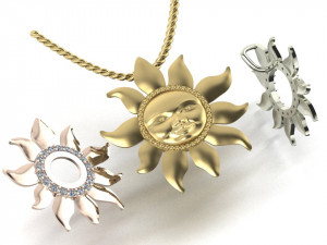 pendant sun three options Modello di stampa 3D