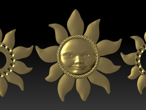 pendant sun three options Modello di stampa 3D