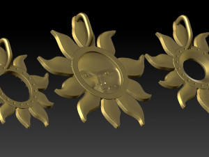 pendant sun three options Modello di stampa 3D