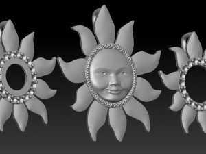pendant sun three options Modello di stampa 3D