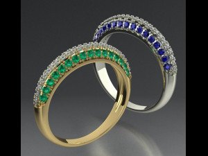 beautiful ring two options 3D Print Model
