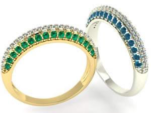 beautiful ring two options Modello di stampa 3D