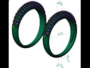 beautiful ring two options Modello di stampa 3D