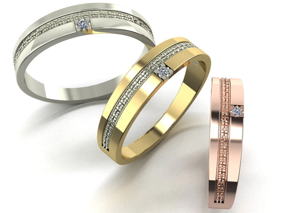 beautiful ring three sizes 3D Print Model .c4d .max .obj .3ds .fbx .stl .blend 