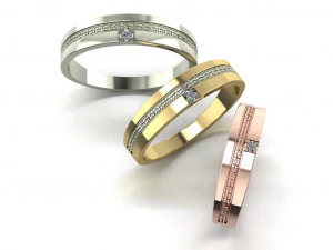 beautiful ring three sizes 3D Print Model
