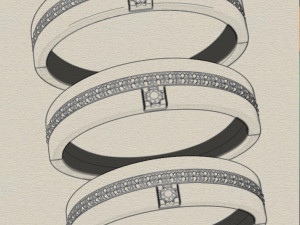 beautiful ring three sizes 3D 프린트 모델