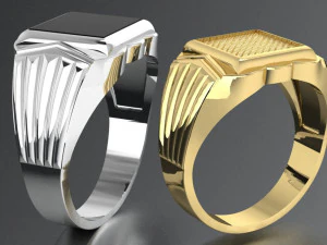 signet ring for men two options 3D Print Model
