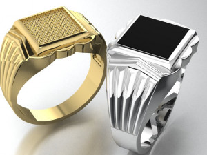 signet ring for men two options 3D Print Model