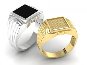 signet ring for men two options 3D 프린트 모델