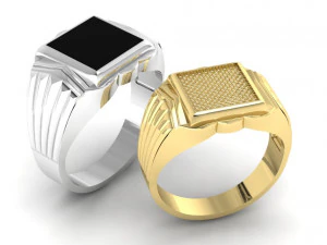 signet ring for men two options 3D Print Model