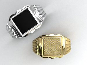 signet ring for men two options 3D 프린트 모델