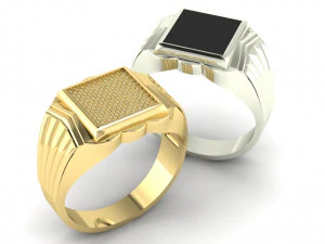 signet ring for men two options 3D Print Model