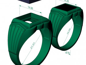 signet ring for men two options 3D 프린트 모델