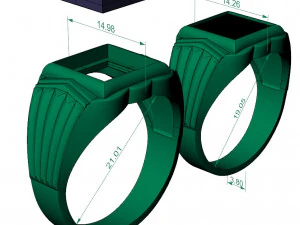 signet ring for men two options 3D Print Model