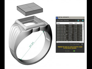 signet ring for men two options 3D 프린트 모델