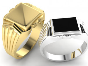 signet ring for men two options Modèles 3D en vedette