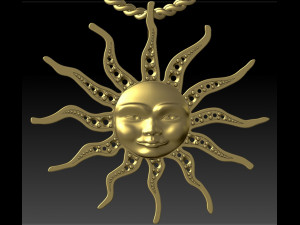 pendant sun three options Modello di stampa 3D