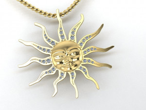 pendant sun three options 3Dプリントモデル