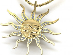 pendant sun three options 3Dプリントモデル