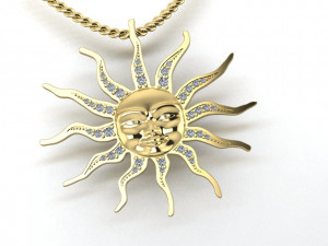 pendant sun three options 3Dプリントモデル